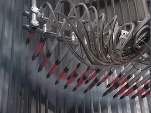 Powder Coating of Long Aluminum Profiles